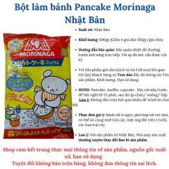 Bột Làm Bánh Pancake Morinaga 600GR - Date 8/2026, Bột Làm Bánh Rán, Bột Làm Bánh Doraemon Có Tách Lẻ (Date 30.09.2026)
