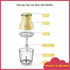 Cối Thủy Tinh Máy Xay Bear 0.6L QSJ-B02U2/B02R1/B02Y5/B02X5 - Phụ Kiện Thay Thế Dùng Cho Máy Xay Thực Phẩm Gia Đình