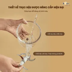 Máy Xay Bear 0.6L Cối Thủy Tinh QSJ-D02Q1 - Máy Xay Ăn Dặm Cao Cấp Cho Bé - Đồ Gia Dụng Bếp Thông Minh, Bảo Hành 18 Tháng