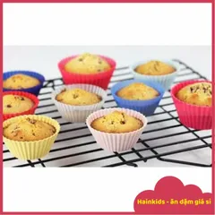 Khuôn Silicon Làm Bánh Cupcake & Muffin - Chịu Nhiệt 230°C, Dễ Dàng Vệ Sinh, An Toàn Cho Bé, Dùng Được Trong Lò Nướng & Lò Vi Sóng