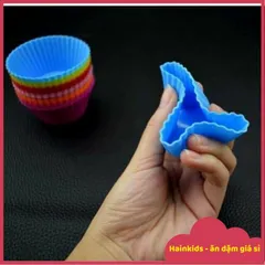 Khuôn Silicon Làm Bánh Cupcake & Muffin - Chịu Nhiệt 230°C, Dễ Dàng Vệ Sinh, An Toàn Cho Bé, Dùng Được Trong Lò Nướng & Lò Vi Sóng
