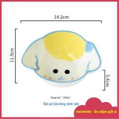 Chén Sứ Họa Tiết Theo Bộ Chén ăn Dặm Cho Bé Ăn Dặm Họa Tiết Hình động Vật đáng Yêu