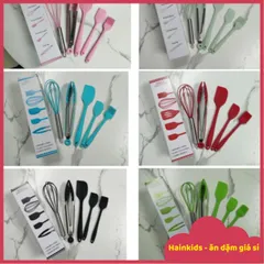 Set Dụng Cụ Làm Bánh 5 Món Silicon Cao Cấp Chịu Nhiệt - Đồ Dùng Bếp An Toàn, Đẹp Mắt Cho Người Mới Bắt Đầu