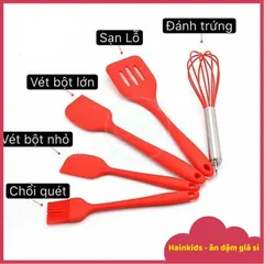 Set Dụng Cụ Làm Bánh 5 Món Silicon Cao Cấp Chịu Nhiệt - Đồ Dùng Bếp An Toàn, Đẹp Mắt Cho Người Mới Bắt Đầu