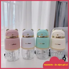 Máy Xay Coco Bear 8 Lưỡi Đồ Ăn Dặm Cho Bé - Mini Cối Thủy Tinh An Toàn, Dao Thép Không Gỉ, Bảo Hành 18 Tháng