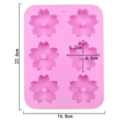 Khuôn Silicon Làm Thạch Rau Câu & Bánh Sinh Nhật - Khuôn Tròn Bông Hoa, Nướng Bánh Socola, Đá Viên Chống Dính, Dễ Dàng Vệ Sinh