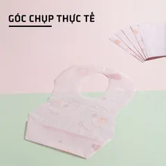 Yếm Ăn Dặm Cho Bé Dùng 1 Lần Bộ 10 Miếng Chất Liệu Vải Không Dệt Chống Thấm Hiệu Quả
