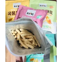 Bánh Ăn Dặm Alvins, Bánh Gạo Lứt Ăn Dặm Hữu Cơ (HÌNH QUE) ALVIN'S Hàn Quốc Cho Bé 6M Thơm Ngon, Dễ Tan (Date 9.2025)