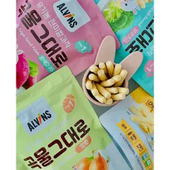Bánh Ăn Dặm Alvins, Bánh Gạo Lứt Ăn Dặm Hữu Cơ (HÌNH QUE) ALVIN'S Hàn Quốc Cho Bé 6M Thơm Ngon, Dễ Tan (Date 9.2025)