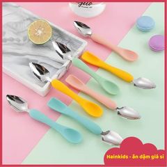 Thìa Nạo Hoa Quả 2 Đầu Cho Bé Tập Ăn Dặm, Kèm Hộp Đựng Vệ Sinh, Tiện Lợi và An Toàn Cho Bữa Phụ - Cocobear