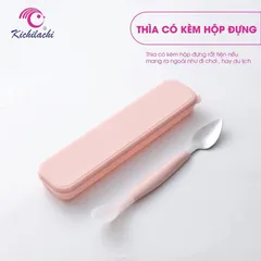 Thìa Nạo Hoa Quả 2 Đầu Cho Bé Tập Ăn Dặm, Kèm Hộp Đựng Vệ Sinh, Tiện Lợi và An Toàn Cho Bữa Phụ - Cocobear