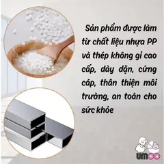 Cây Phơi Đồ Cho Bé Umoo UM-09116, Sào Phơi đồ Inox Gấp Gọn Cho Bé, Cây Phơi đồ Sơ Sinh, Khăn Sữa, áo Quần