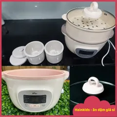 Phụ Kiện Nồi Nấu Chậm Bear 1.6L - Nắp Thủy Tinh Thay Thế Chính Hãng - Dành Cho Bé Ăn Dặm, An Toàn và Tiện Lợi