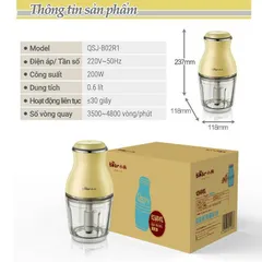 Cối Thủy Tinh Thay Thế Cho Máy Xay Bear 0.6L - Phụ Kiện Chất Lượng Cao Cho Model QSJ-B02R1, B02U2, B02S1, B02Y5, B02P2, B02X5