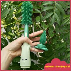 Cọ Bình Sữa Silicon 3 in 1 Cao Cấp - Tay Cầm Xoay 360 Độ, An Toàn, Dễ Dàng Cọ Rửa Mọi Loại Bình Sữa