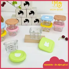 Hũ Thủy Tinh Có Nắp Đậy 200ml, Chia Vạch MumBébé Cao Cấp, Hộp Thủy Tinh Mumbebe Chịu Nhiêt độ Cao, An Toàn