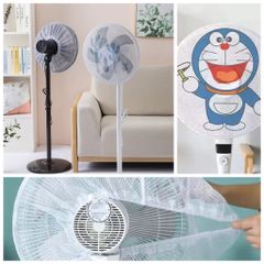 Lưới Bọc Quat Bảo Vệ An Toàn Cho Trẻ Em Size To 45-50cm, Màn Lưới Quạt In Họa Tiết Hoạt Hình, Bảo Vệ Quạt điện Khỏi Bụi