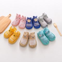 Giày Bún Tập Đi Cho Bé - Vớ Có Đế Chống Trơn Trượt Từ 6M, Tất Trẻ Em Cotton Jacquard An Toàn và Tiện Lợi
