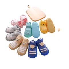 Giày Bún Tập Đi Cho Bé - Vớ Có Đế Chống Trơn Trượt Từ 6M, Tất Trẻ Em Cotton Jacquard An Toàn và Tiện Lợi