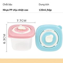 Hộp Trữ Đông BeChoice 120ml - Đựng Đồ Ăn Dặm An Toàn Cho Bé, Có Van Ghi Nhớ Ngày Tháng, Chất Liệu Cao Cấp, Tiện Dụng