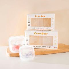 Bộ Hộp Trữ Đông COCO BEAR  - Đồ Ăn Dặm Cho Bé, Chịu Nhiệt 50ml và 100ml - Tiện Lợi và Dinh Dưỡng