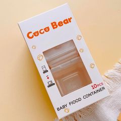 Bộ Hộp Trữ Đông COCO BEAR  - Đồ Ăn Dặm Cho Bé, Chịu Nhiệt 50ml và 100ml - Tiện Lợi và Dinh Dưỡng