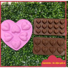 Khuôn Socola Valentine Silicone - Khuôn Làm Kẹo Socola DIY Trái Tim Kim Cương, Quà Tặng Yêu Thương Tình Nhân