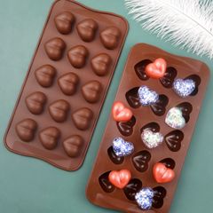 Khuôn Socola Valentine Silicone - Khuôn Làm Kẹo Socola DIY Trái Tim Kim Cương, Quà Tặng Yêu Thương Tình Nhân
