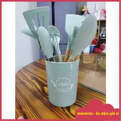 Bộ Dụng Cụ Làm Bếp Silicon 11 Món Đa Năng, Chống Dính Dễ Dàng Vệ Sinh - Làm Bánh, Chế Biến Món Ăn An Toàn và Tiện Lợi