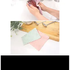 Khăn Lau Bếp, Khăn Lau Bếp đa Năng Tiện Lợi, Hạn Chế Bụi, Thấm Hút Tốt Khăn Lau Tay 2 Mặt Siêu Thấm Lau Bát Lau Chén đĩa