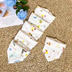 Yếm Tam Giác Dễ Thương Cho Bé - Khăn Yếm Xô 2 Lớp Có Cúc Bấm, Mềm Mại, Thấm Mồ Hôi, An Toàn Chobe, Hàng Carter