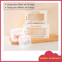 Set Hộp Trữ Đông Sư Tử RicheII & Coco Bear - 50ml, 100ml, 150ml, An Toàn, Không Chứa BPA, Đồ ăn Dặm Cho Bé