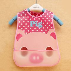 Yếm Nhựa Chống Thấm Có Máng Cho Bé Ăn Dặm - Dễ Dàng Vệ Sinh, Hoạ Tiết Dễ Thương, Giúp Bé Sạch Sẽ Trong Mỗi Bữa Ăn