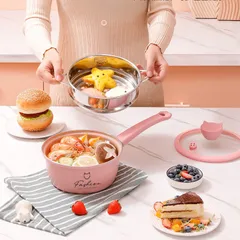 [Phiên Bản Đặc Biệt] Bộ Nồi/ Quánh Ăn Dặm Cho Bé, Bộ Nồi Chảo Đá Fashion Hình Mèo Ăn Dặm Chất Liệu Cao Cấp- Kèm Quà Tặng