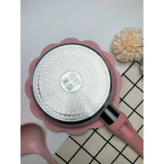 Bộ Nồi Chảo Chế Biến Món Ăn Dặm Hình Hoa Cao Cấp - Nồi Chống Dính 6 Lớp Nhập Nhật, Tặng Thìa Silicon cho Bé