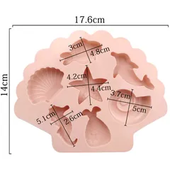 Khuôn Silicon 4D Hình Động Vật Biển - Dùng Đổ Socola, Kẹo Dẻo, Thạch, Pudding - An Toàn, Dễ Vệ Sinh, Chịu Nhiệt Từ -40 đến 230°C