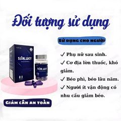 Viên Tiêu Mỡ Slim Lucy - Giảm Cân Cấp Tốc Từ Thảo Mộc Tự Nhiên, Hỗ Trợ Đào Thải Mỡ Thừa (Hộp 40 Viên)