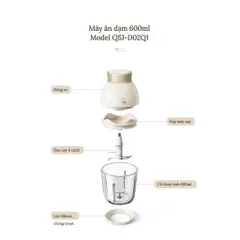 Nắp Nhựa Máy Xay Bear 0.6L QSJ-D02Q1 - Phụ Kiện Thay Thế Chuyên Dụng cho Máy Xay Sinh Tố Bear 0.6L