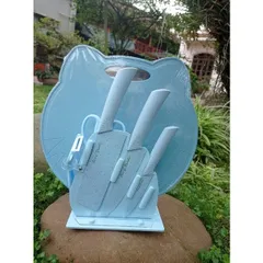 Bộ Dao Thớt Chế Biến Đồ Ăn Dặm, Bộ Dao Thớt Mèo, Chất Liệu Nhựa Nguyên Sinh, Thép Không Gỉ-Nhiều Mã
