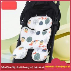 Đệm Lót Xe Đẩy và Ghế Ăn Dặm Thoáng Khí - Êm Ái, Dễ Vệ Sinh, Phù Hợp Mọi Loại Xe Đẩy Cho Bé - Lót Điều Hòa Mùa Hè