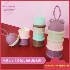 Hộp Chia Sữa 3 Ngăn Tiện Lợi Có Quai Cầm - Bảo Quản Thực Phẩm Cho Bé Khi Đi Du Lịch, Dã Ngoại, Học Tập