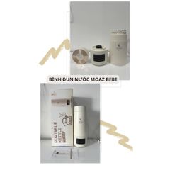 Bình Đun Nước Di Động MoazBéBé MB-058 & Deerma DR035S - Giữ Nhiệt Pha Sữa, Trà, Đun Nước Nhanh 350ml, Công Nghệ Cảm Ứng