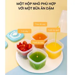 Hộp Trữ Đông BeChoice 120ml Cho Bé - An Toàn, Van Thoát Khí, Nút Ghi Ngày Tháng - Hoàn Hảo Để Trữ Đồ Ăn Dặm Và Làm Bánh