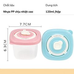 Hộp Trữ Đông BeChoice 120ml Cho Bé - An Toàn, Van Thoát Khí, Nút Ghi Ngày Tháng - Hoàn Hảo Để Trữ Đồ Ăn Dặm Và Làm Bánh