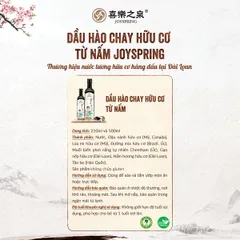 Dầu Hào Hữu Cơ, Dầu Hào Chay Joyspring, Dầu Hào Chay Hữu Cơ Từ Nấm JoySpring