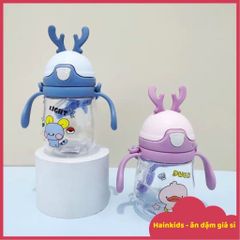 Bình Nước Hươu Cho Bé - Bình Tập Hút Có Van Chống Sặc, Dung Tích 300ml, Chống Rò Rỉ, Dễ Dàng Sử Dụng, An Toàn Cho Trẻ Nhỏ