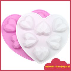 Khuôn Silicon Trái Tim Kim Cương - Khuôn Socola Tình Yêu Đa Năng, Chất Liệu An Toàn, Dùng Làm Bánh, Thạch, Nến Thơm