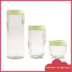 Hũ Thủy Tinh Chứa Thực Phẩm, Ngũ Cốc, Thiết Kế Tiện Lợi, Chống ẩm Có Thể Xếp Chồng Lên Nhau, Chất Liệu An Toàn