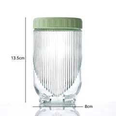 Hũ Thủy Tinh Chứa Thực Phẩm, Ngũ Cốc, Thiết Kế Tiện Lợi, Chống ẩm Có Thể Xếp Chồng Lên Nhau, Chất Liệu An Toàn