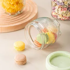 Hũ Thủy Tinh Chứa Thực Phẩm, Ngũ Cốc, Thiết Kế Tiện Lợi, Chống ẩm Có Thể Xếp Chồng Lên Nhau, Chất Liệu An Toàn